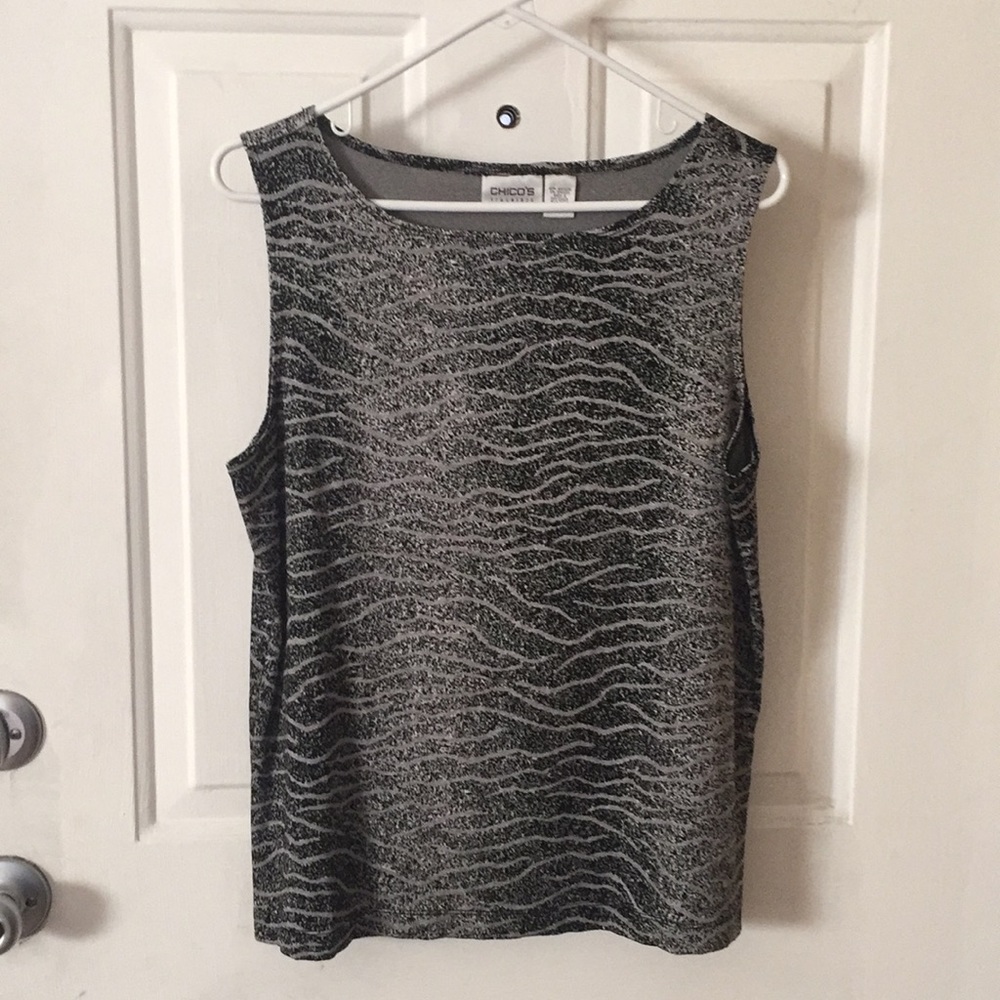 Black and silver top